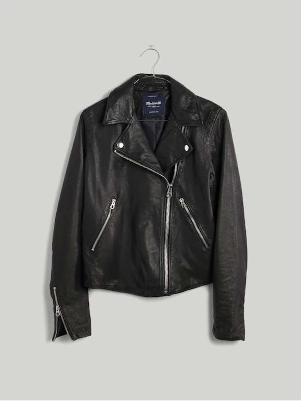 Madewell Black Leather Moto-Style Jacket